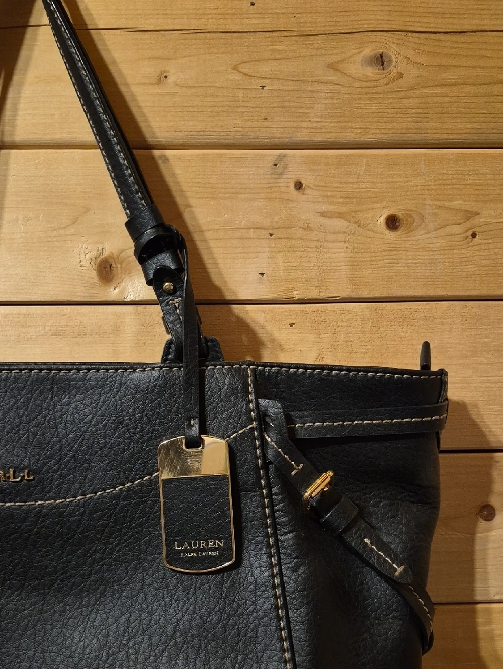 Lauren Ralph Luaren Black Tote Purse
